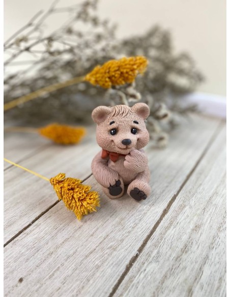 Silicone mold Teddy Bear with a bow